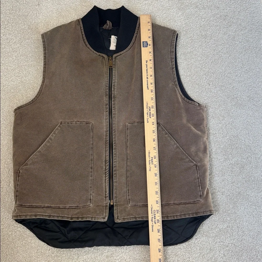 Vintage Carhartt Vest VO2 CHT Quilted Liner Union Made USA Work Wear Men's Large